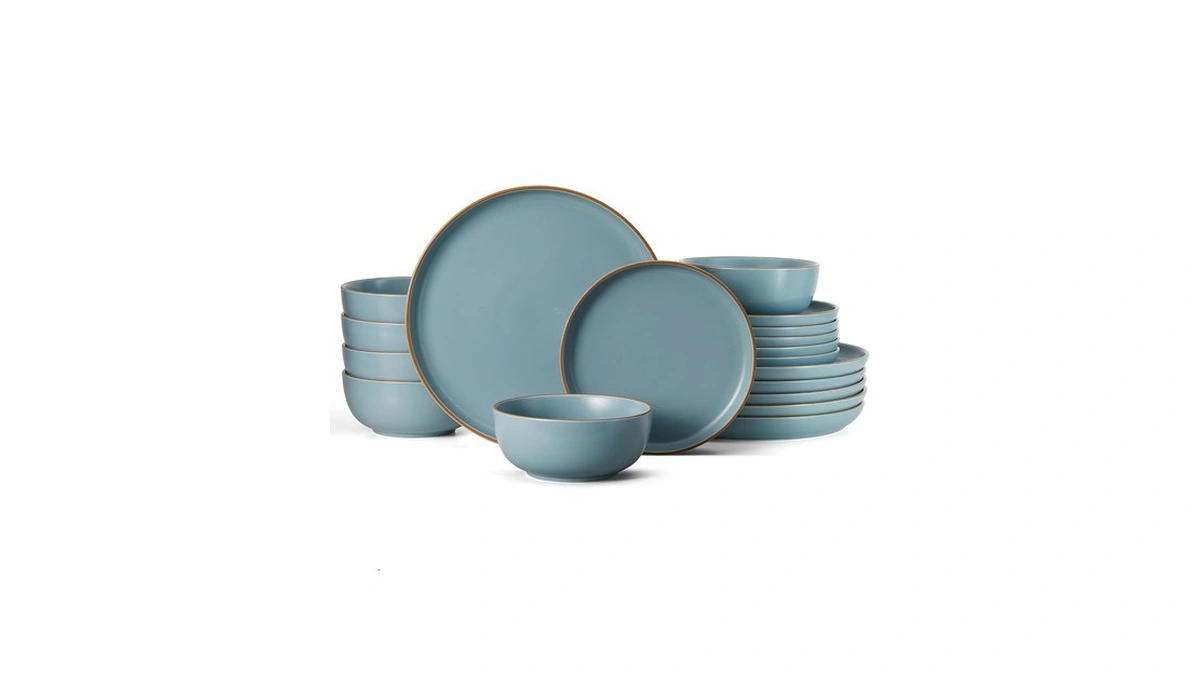 Sweese Dinnerware Sets Service For 6, 18 Pcs Matte Glaze