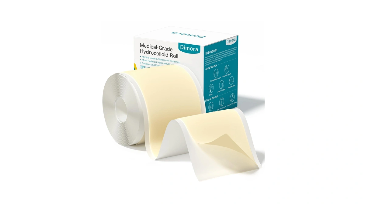 Dimora Medical Grade Hydrocolloid Bandage Roll (2in*16ft), Highly Absorbent Hydrocolloid