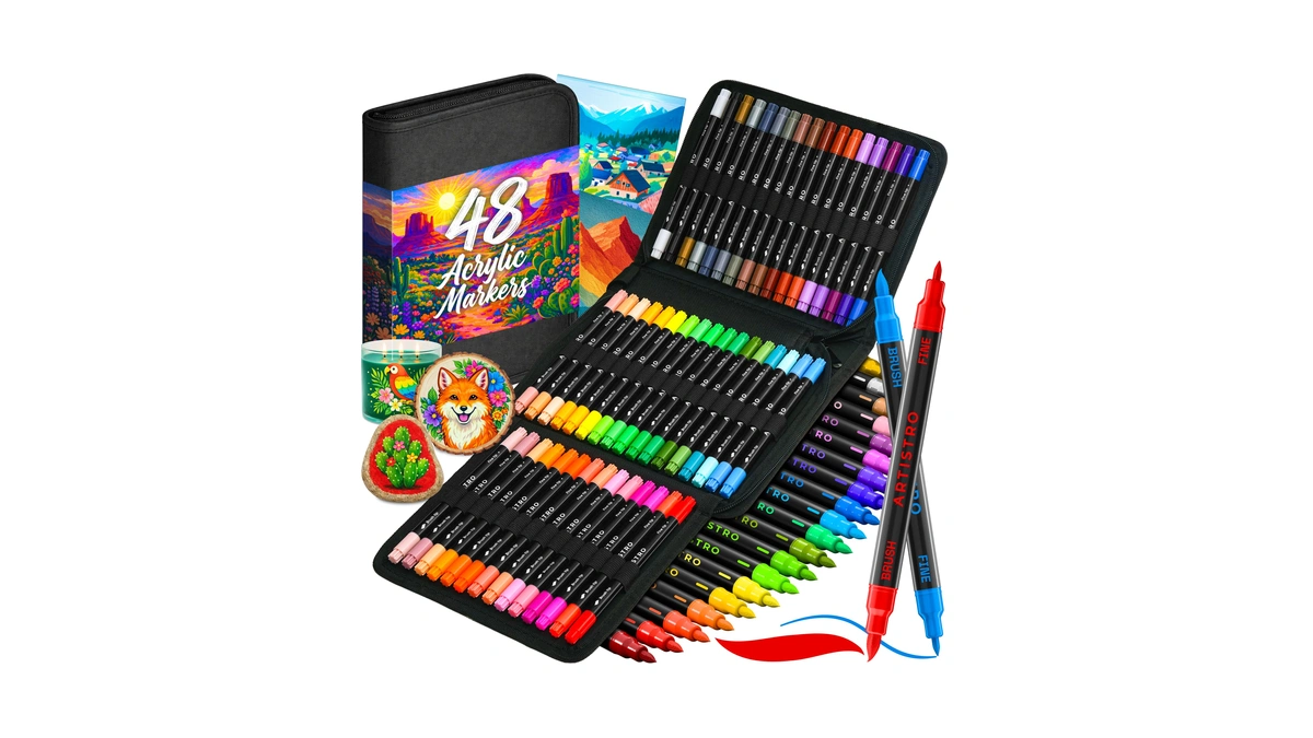 Artistro 48 Acrylic Paint Markers, Set Of Paint Pens