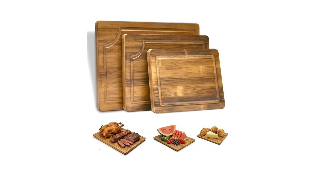 Aiwosana 3 Pack Bamboo Cutting Boards Set For Kitchen