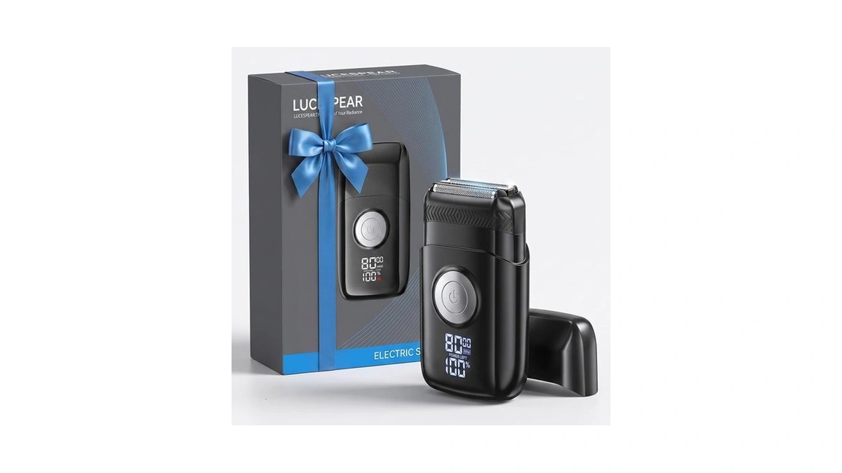 Lucespera Electric Foil Shaver For Men: Sensitive Skin, 240min Usb-c