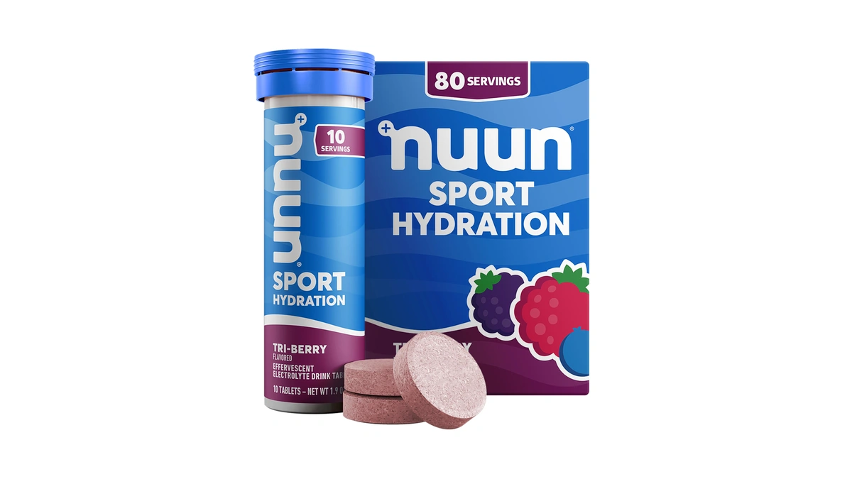 Nuun Sport Electrolyte Tablets Tri-berry, Gf & Vegan, 8 Pack
