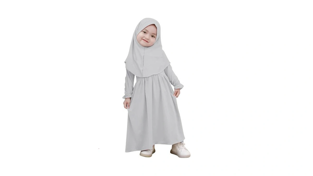 Odizli Infant Baby Girls Abaya Dress With Hijab Long Bell