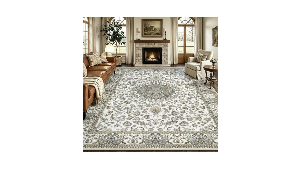 8x10 Area Rugs For Living Room: Washable Rug Vintage Floral
