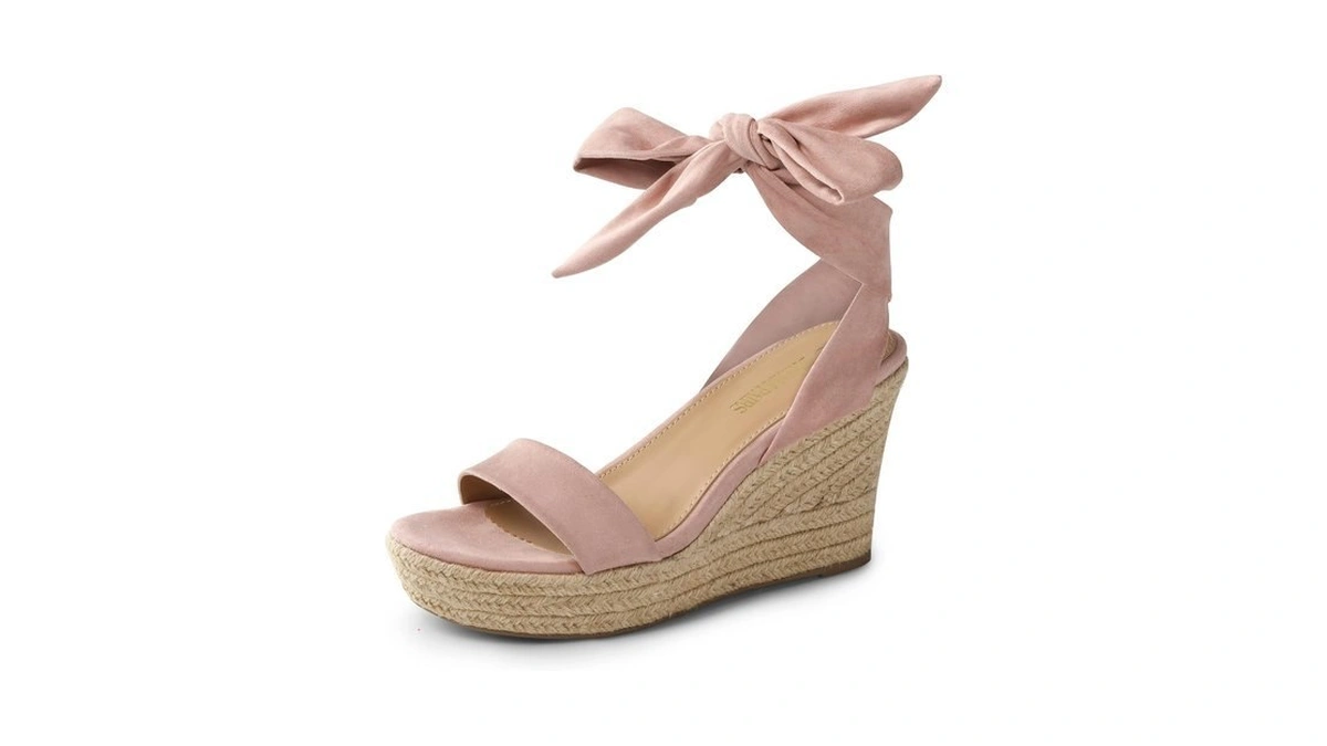 Dream Pairs Women's Espadrille Wedge Sandals,size 6.5,pink