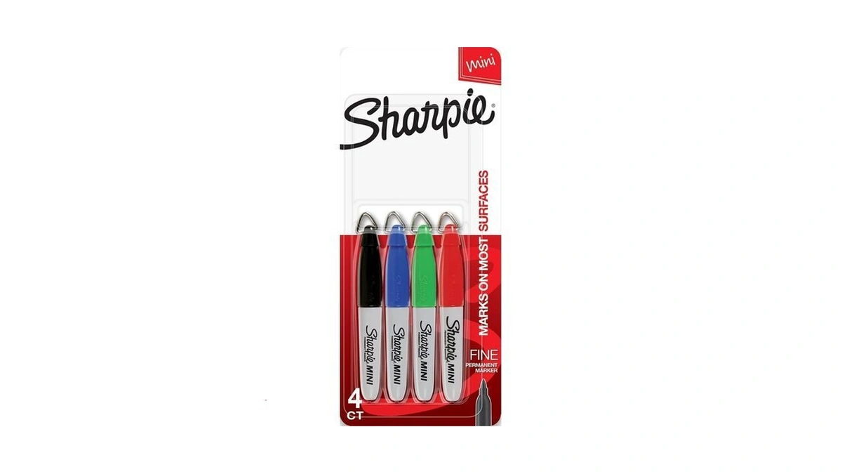 Sharpie Mini Permanent Markers, Fine Point, Assorted Colors, 4 Count