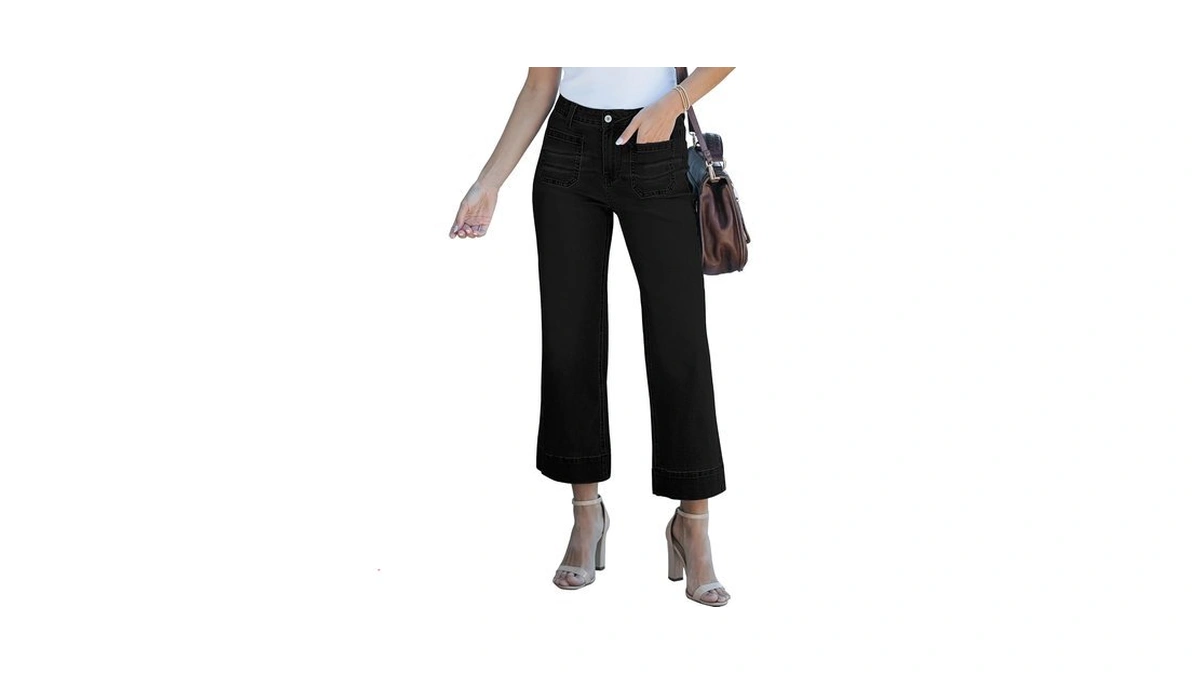 Luvamia Women Jeans Crop Pants For Women Baggy Black Jeans