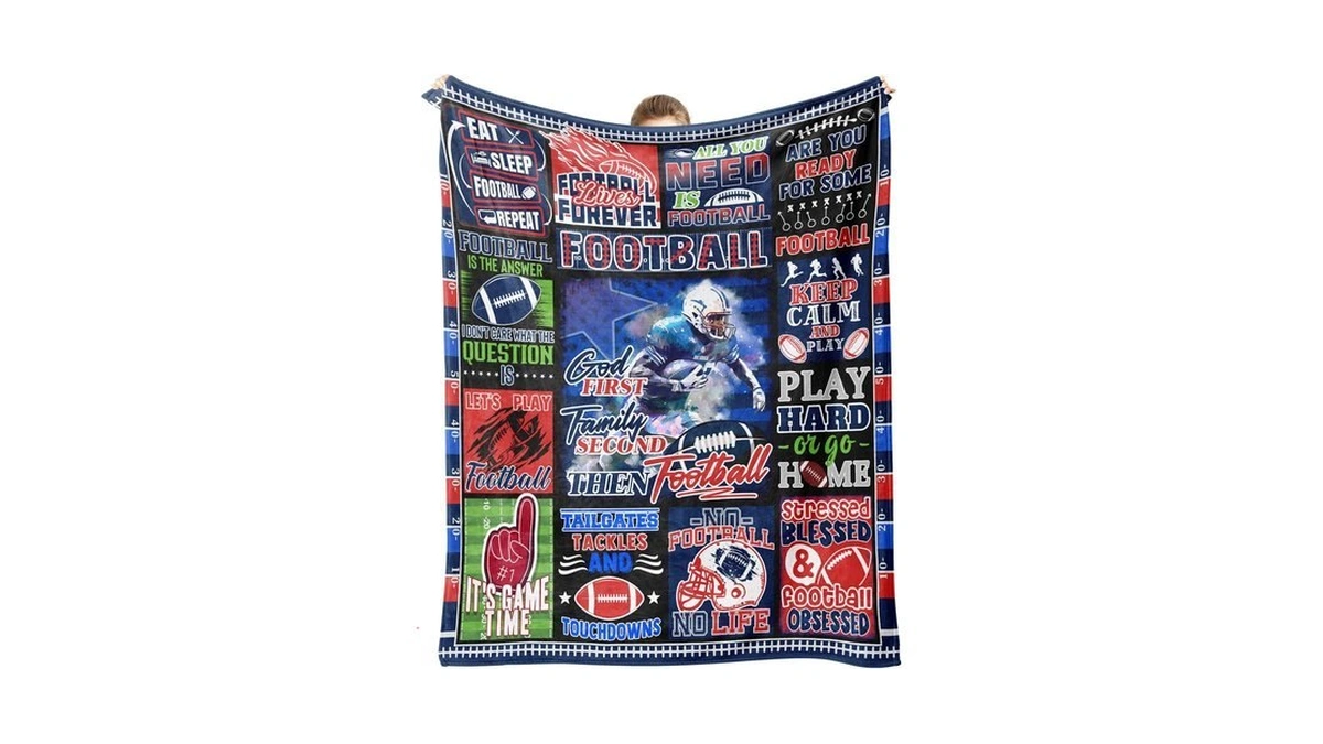 Vhikmly Football Gifts, Football Blanket Stuff, Sports Gifts For Boys