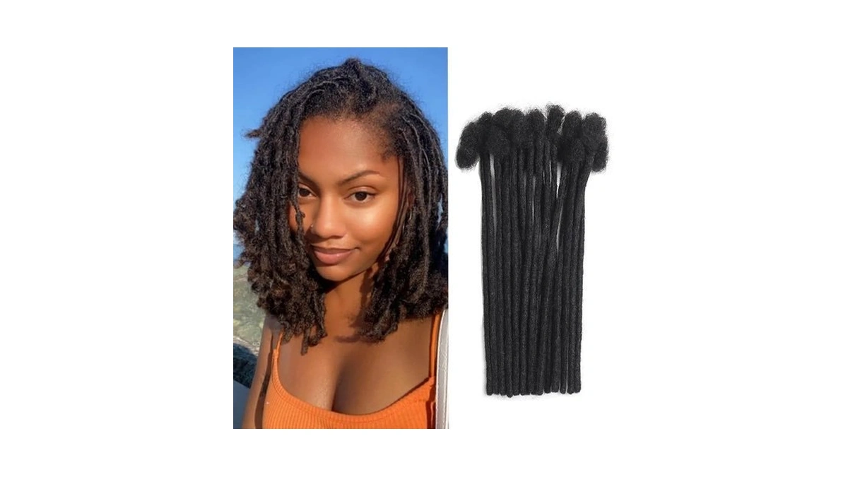 Loc Extensions Human Hair 0.8 Cm Width 10 Inch 10