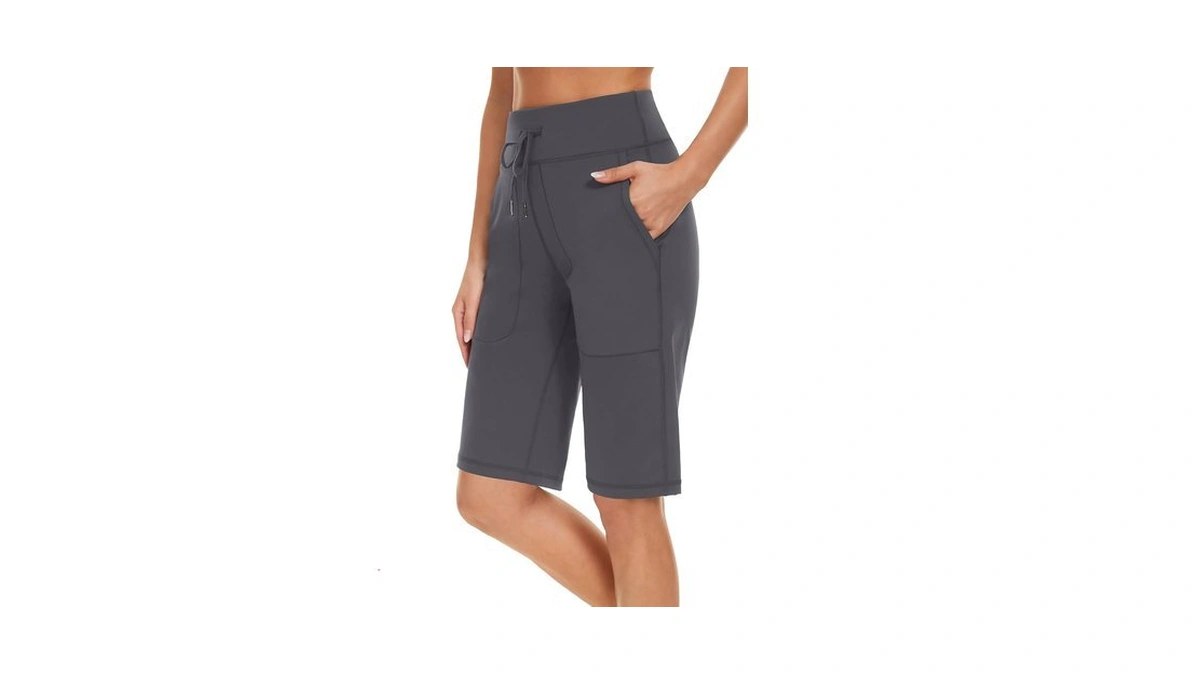 Women's Bermuda Long Shorts 12" Knee Length Shorts Pockets Light