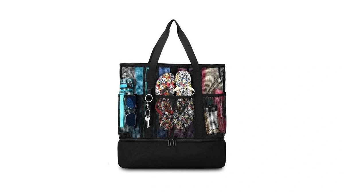 Uylia Beach Bag With Cooler,mesh Beach Bags For Women Sandproof