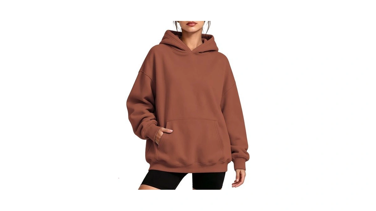 Yarbcen Womens Hoodie Oversized Sweatshirts Trendy Pullover Caramel Xl
