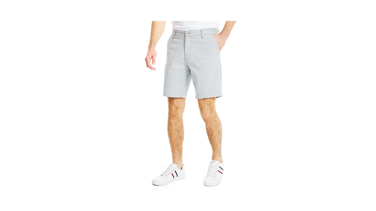 Nautica Men's Classic Fit Flat Front Stretch Solid Chino 8.5"