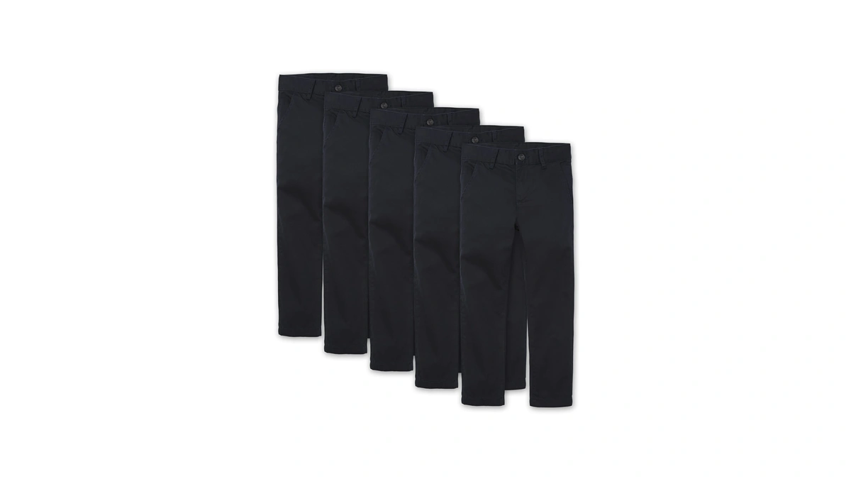 The Children's Place Boys' Stretch Skinny Chino Pants, Flax/new Navy