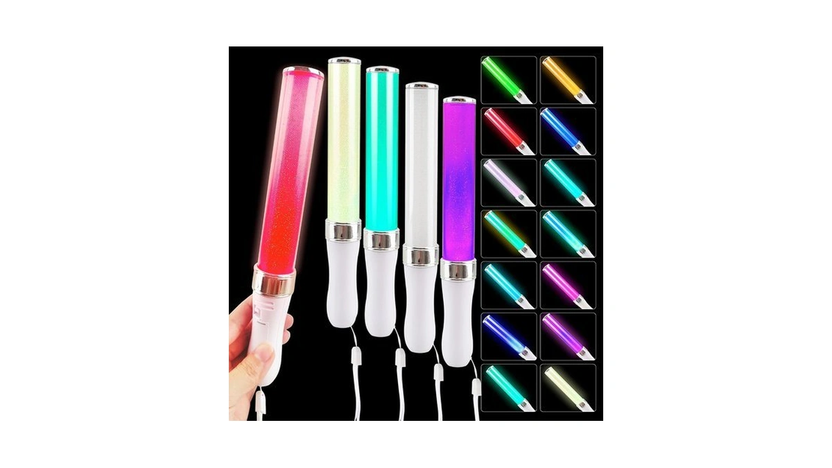 4 Pack Light Sticks 15 Colors Change Glow Stick Multicolor