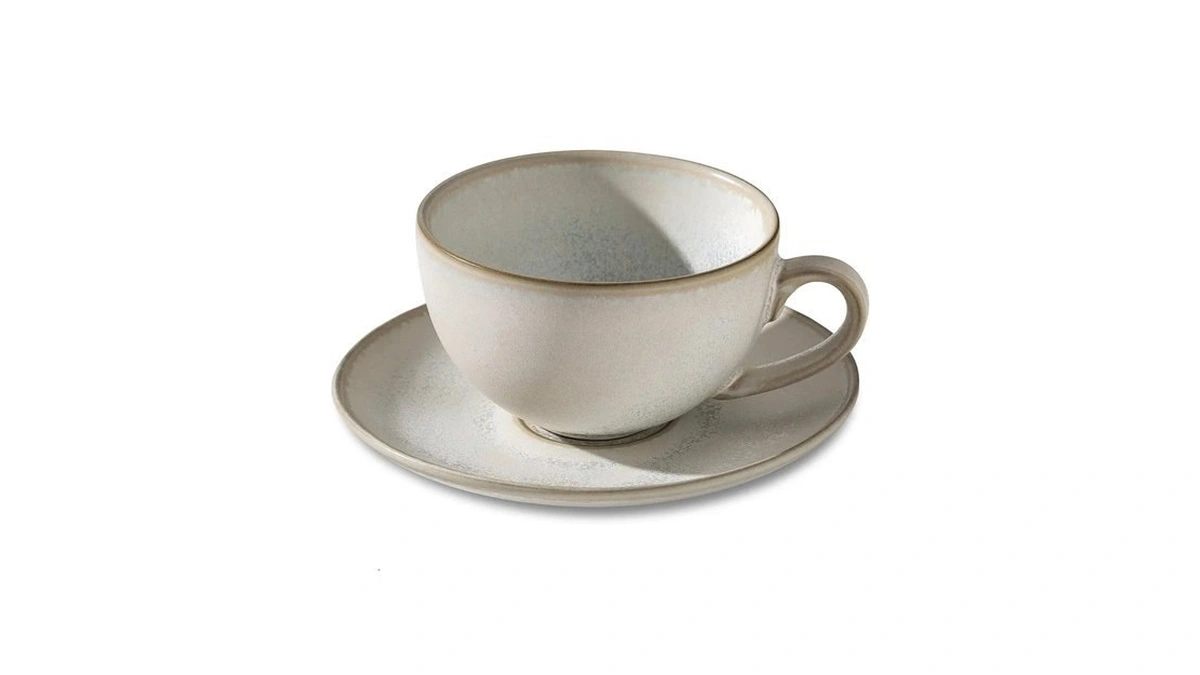 Tvvtuww Porcelain Coffee Cup With Saucer, 10 Oz Vintage Design