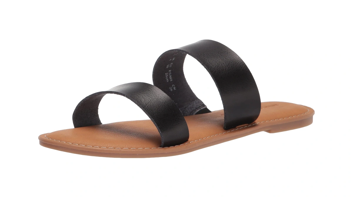 Amazon Essentials Women's Two Band Slip On Open Toe Fashion