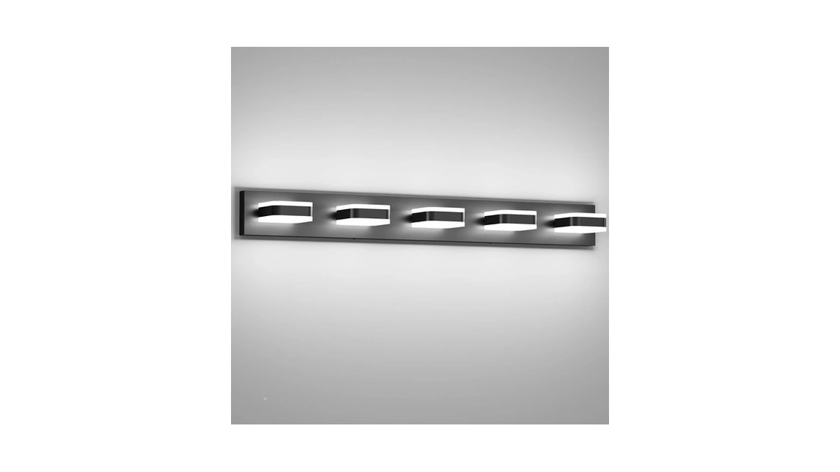 Tipace 5 Lights Black Bathroom Light Fixtures Modern Led Bathroom