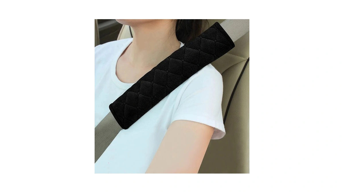 Amooca 2 Pack Seat Belt Covers Soft Shoulder Pad For