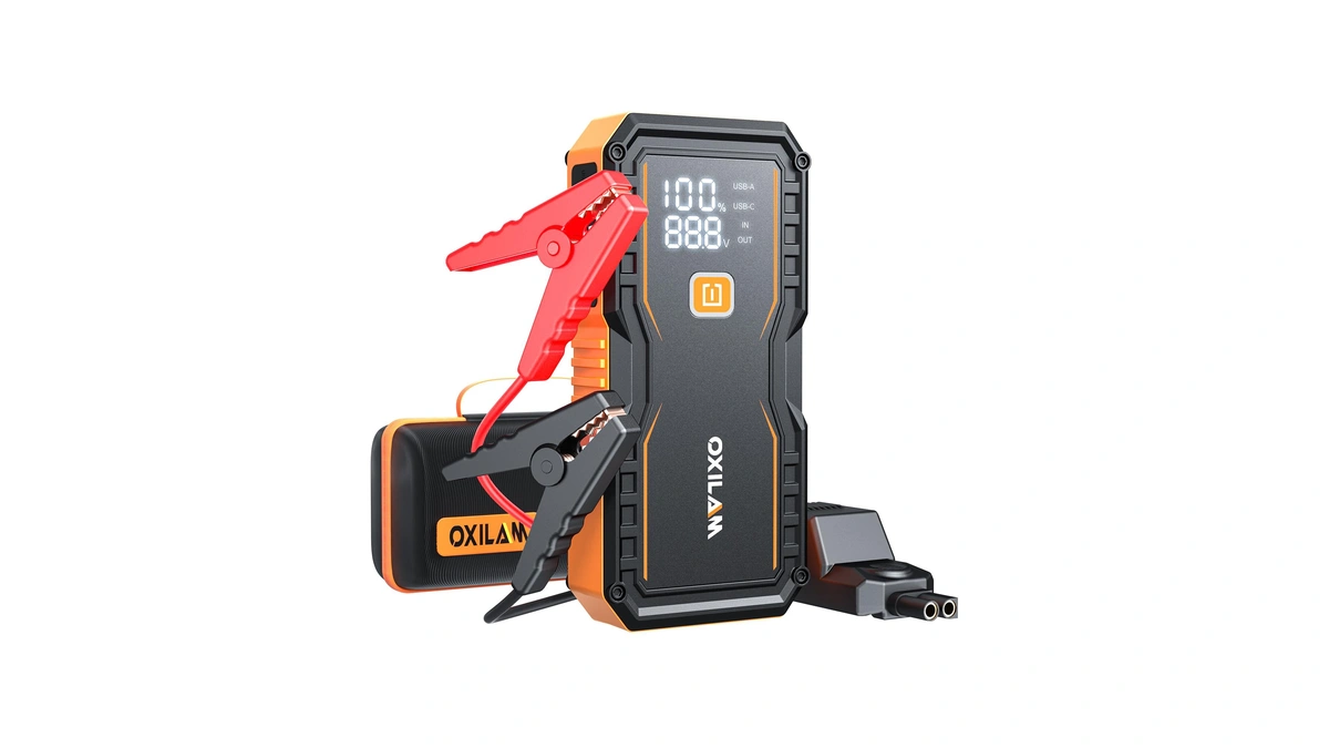 Oxilam Jump Starter 6000a For All Gas/12l Diesel, Car Battery