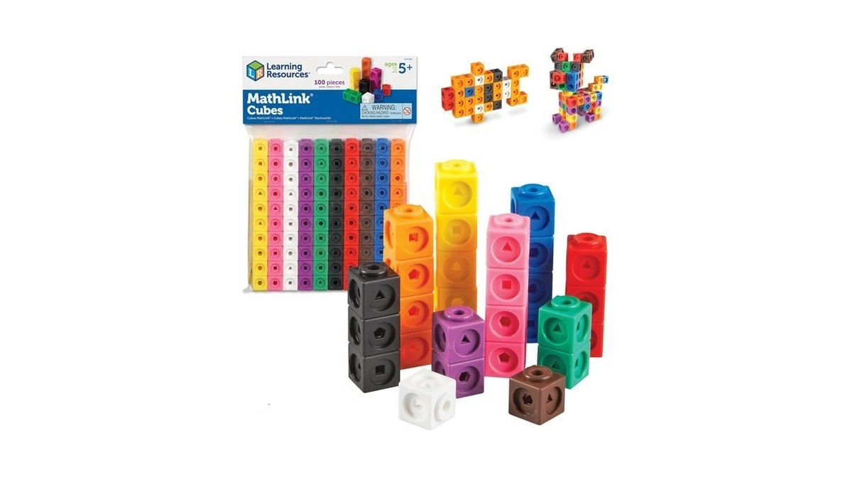 Learning Resources Mathlink Cubes - Set Of 100 Cubes, Ages