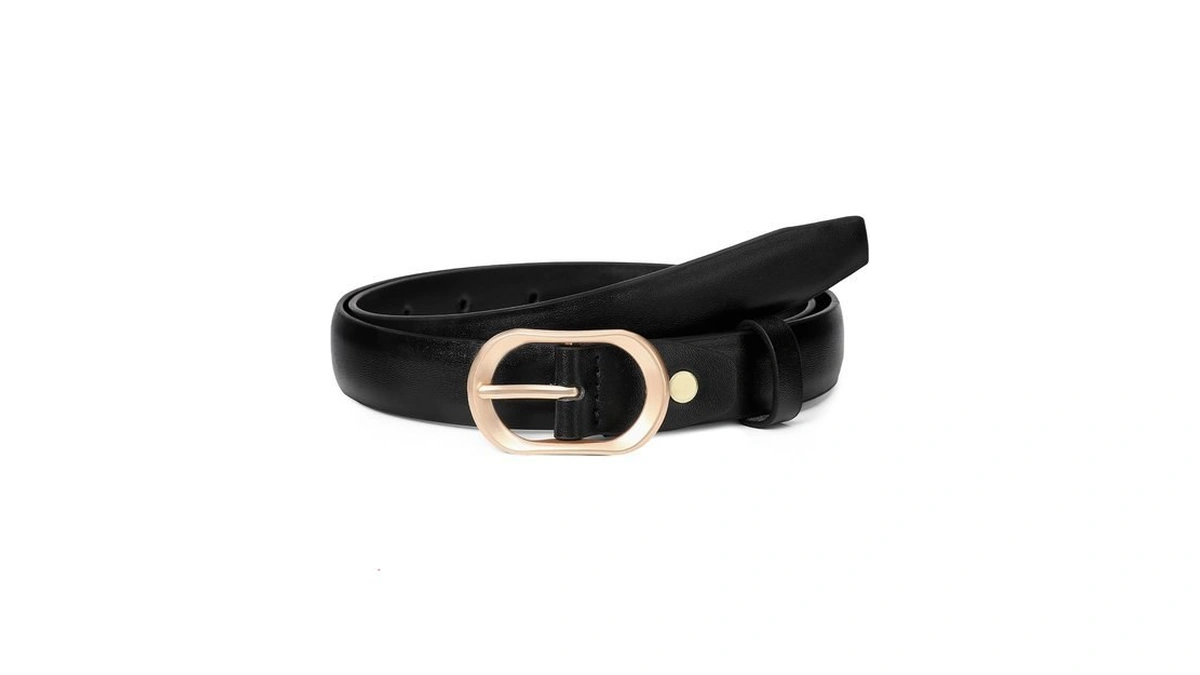 Xiltaen Women's Leather Belt For Jeans Pants With Fashion Gold