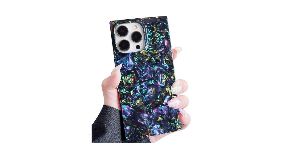 Mugcoff Abalone Pearl Colorful Cute Rectangle Case For Iphone 15