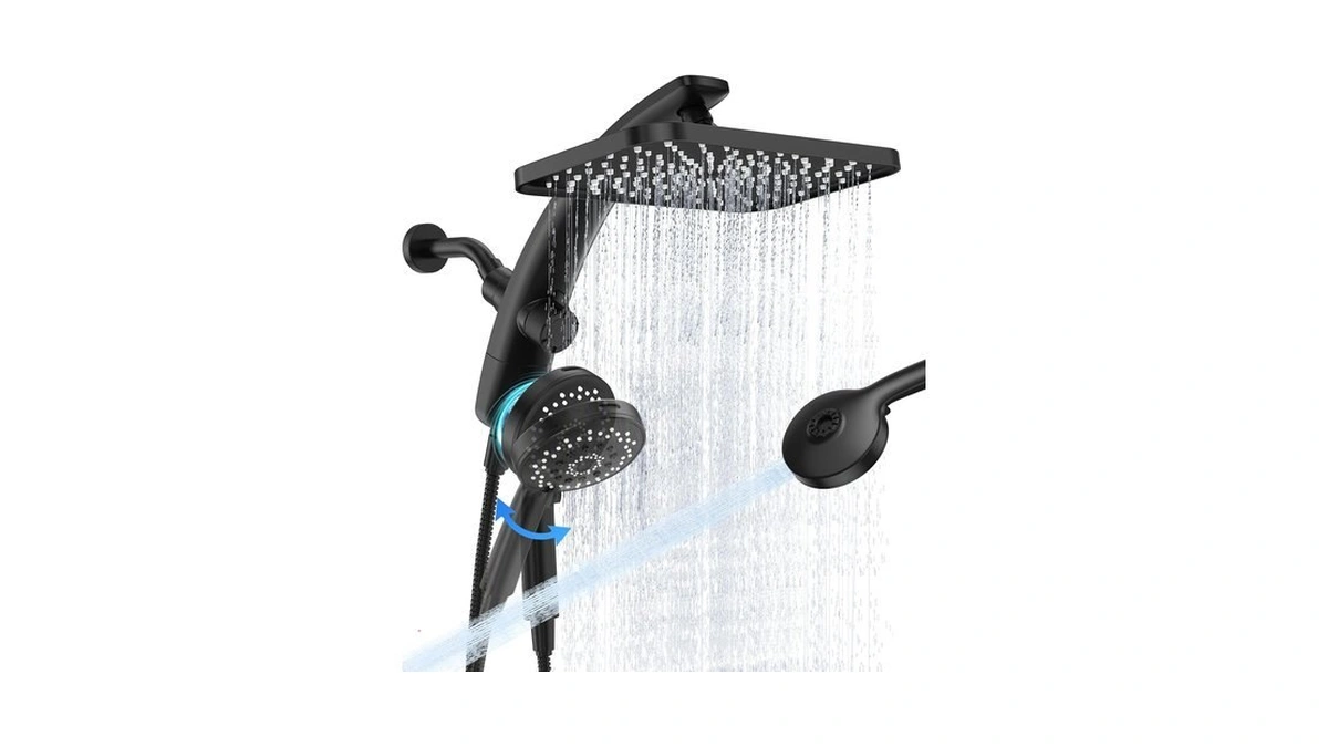 Veken 12" Rain Shower Head With Handheld,high Pressure Power Wash,magnetic