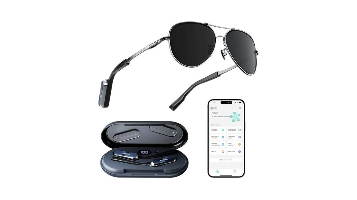 Headwolf Ai Smart Glasses, Audio Glasses With Open-ear Sound Guidance,