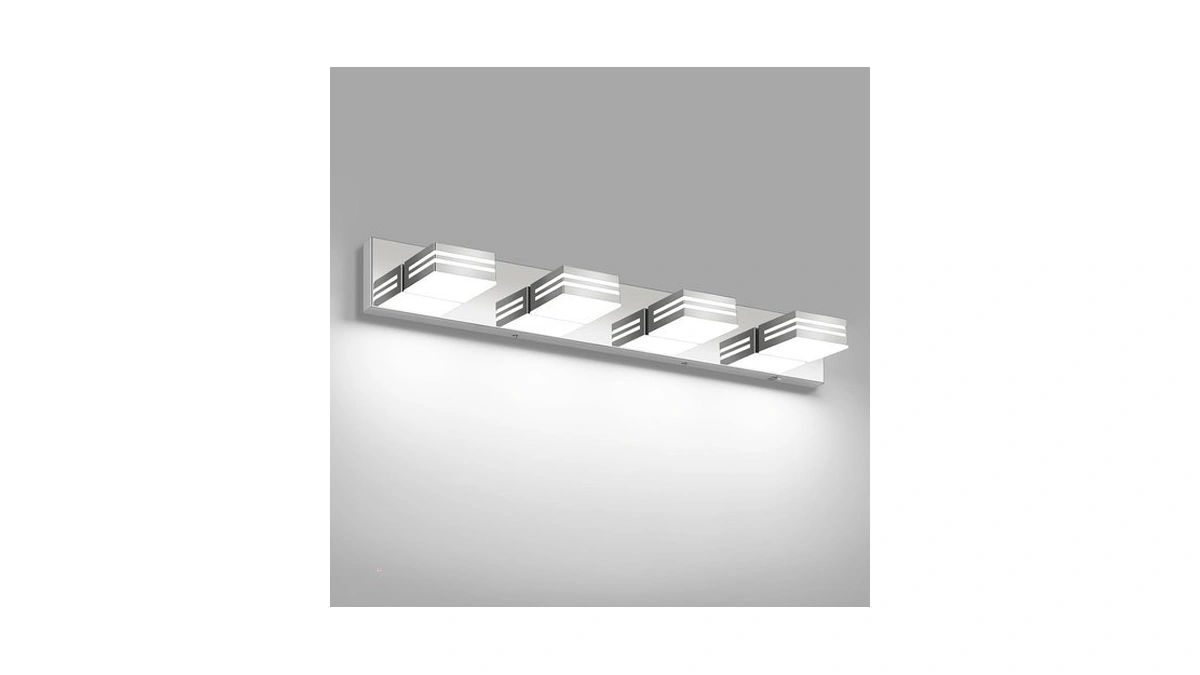 Liilokte Led Modern Bathroom Vanity Light Fixtures (4-light, 30-inch), Chrome