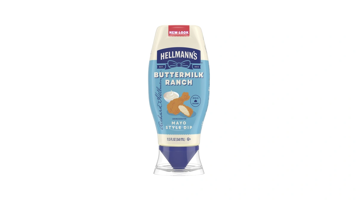 Hellmann's Buttermilk Ranch Mayonnaise 11.5 Oz, Chicken Dipping Sauce, 1pk