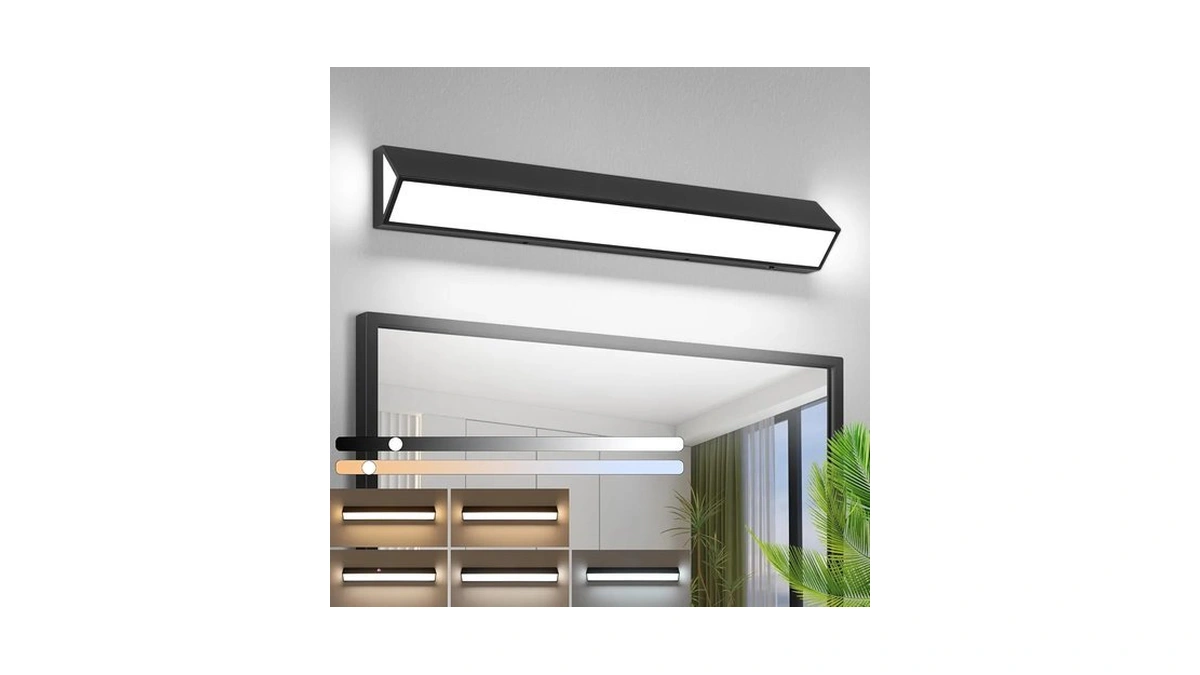 Liilokte Led Modern Bathroom Vanity Light Fixtures (32-inch, 5cct, Dimmable),