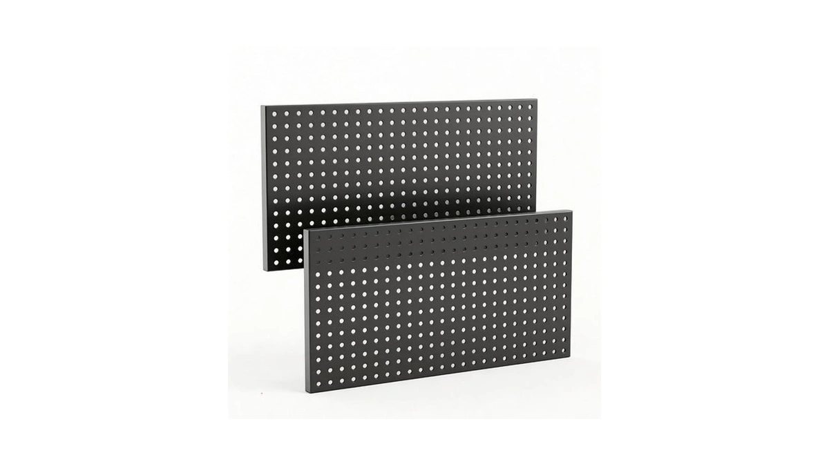 Siruiytuo 2 Pack Metal Pegboard Panels 24" X 12", Black
