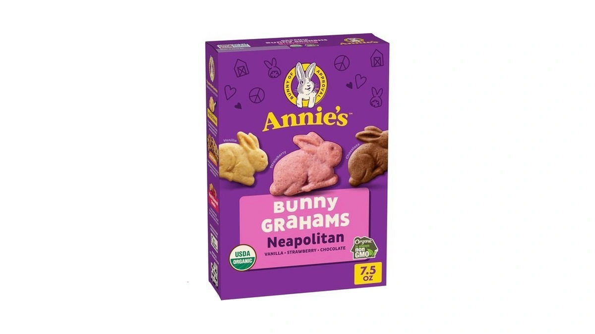 Annie's Organic Neapolitan Bunny Grahams Snack Crackers, Non-gmo, 7.5 Oz