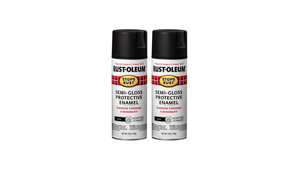 Rust-oleum Stops Rust Spray Paint, Semi-gloss Black