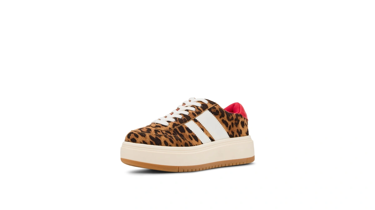 Madden Girl Women's Navida Platform Sneaker, Leopard/white, 11
