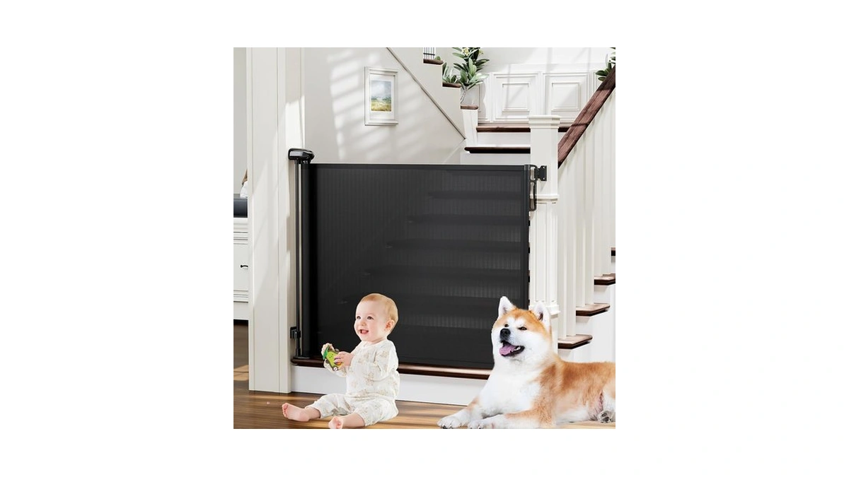 Probebi Retractable Baby Gates For Stairs & Doorways, Dog Gate