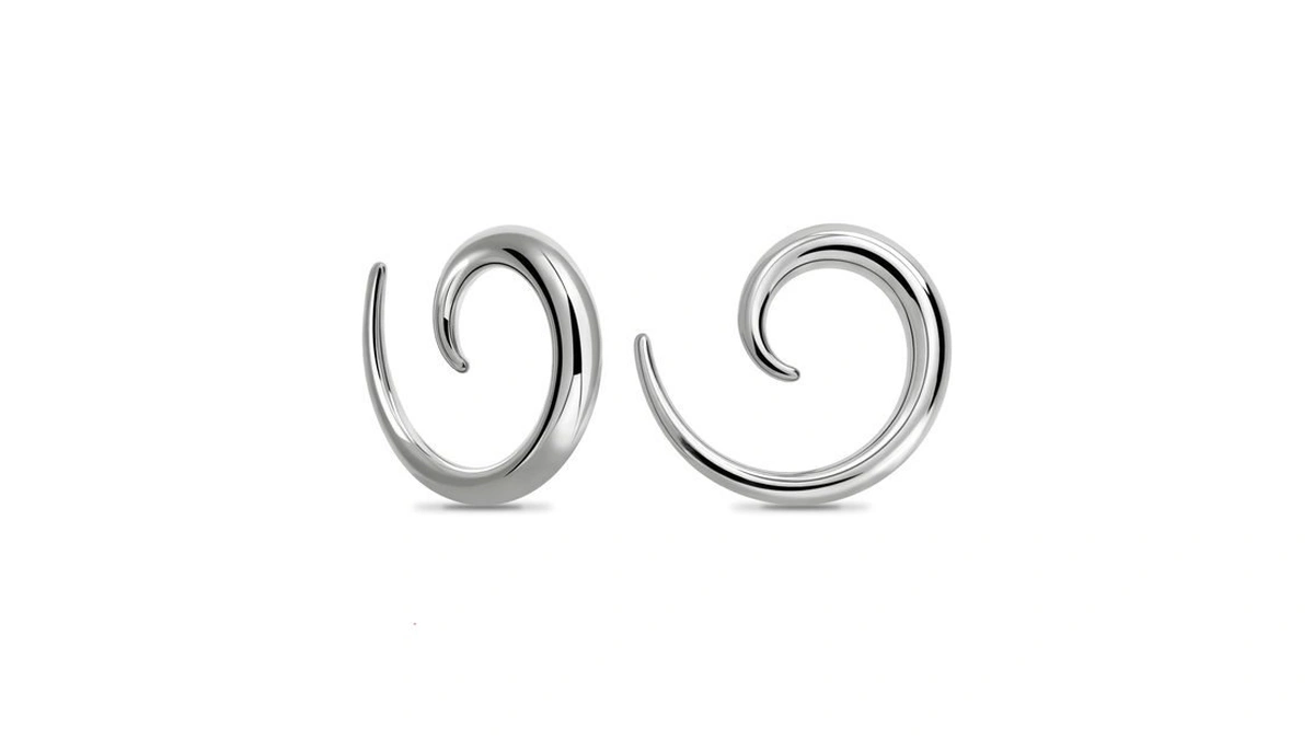 Yofanst Stainless Steel Silver Spiral Taper Expander Piercing Jewelry Ear