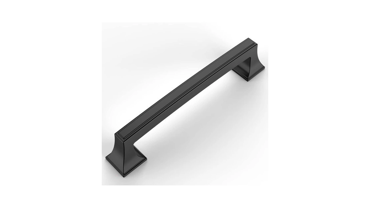 Amerdeco 10 Pack Matte Black Cabinet Pulls 5 Inch(128mm) Hole