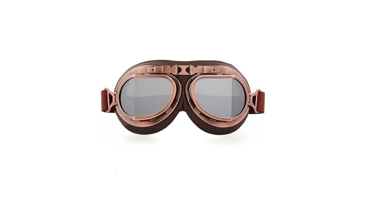 Rainnevicate Motorcycle Googles,sunglasses Vintage Pilot Style Motorcycle Riding Goggles Steampunk