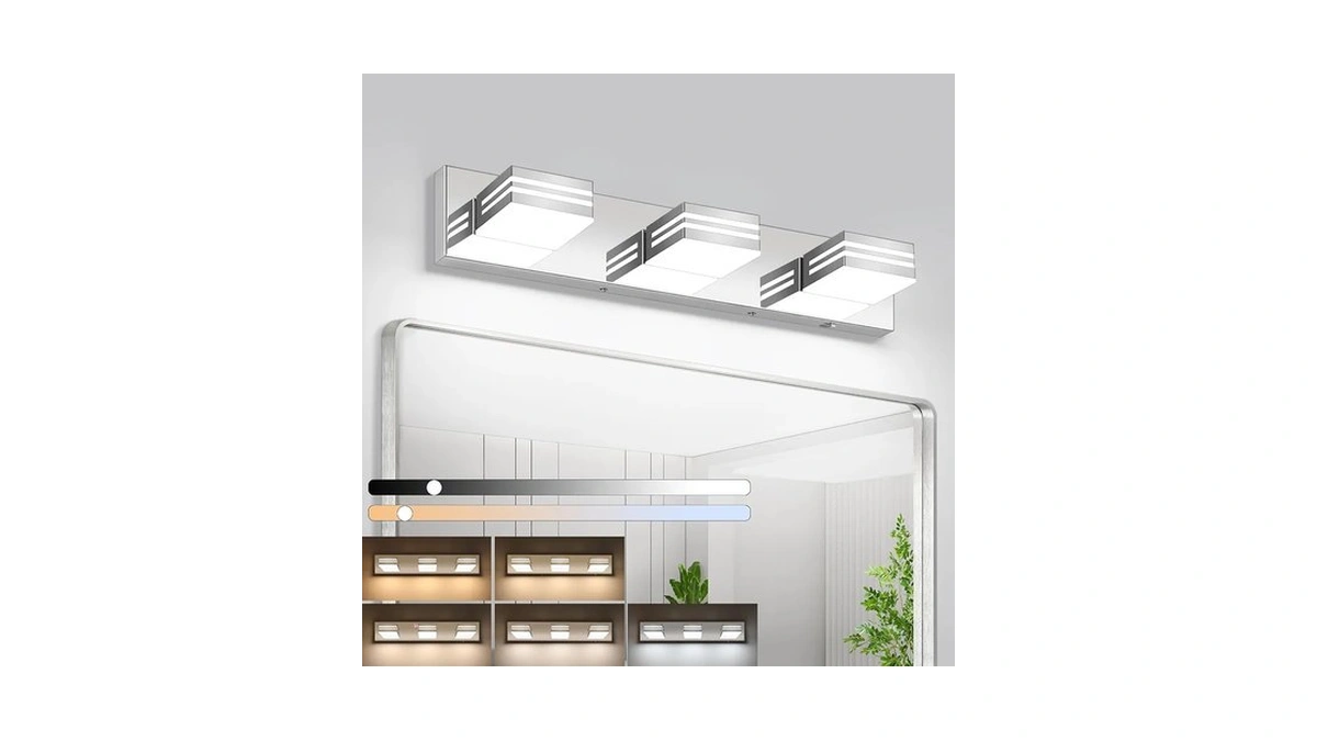 Liilokte Led Modern Bathroom Vanity Light Fixtures (3-light, 24-inch)(5cct, Dimmable),