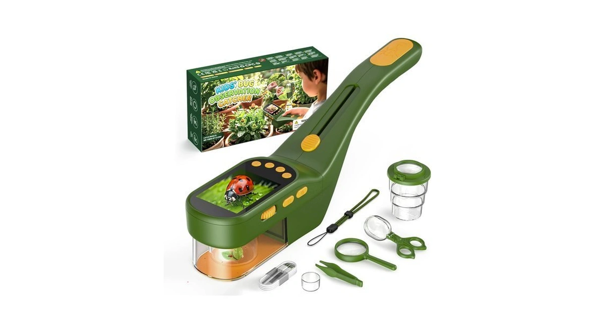 Oaeblle Bug Catcher For Kids, Digital Microscope With 2.4" Ips