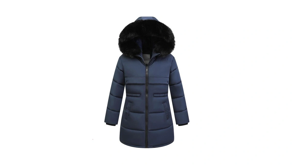Cicvsoc Girl's Winter Long Coat Parka Warm Hooded Puffer Jackets