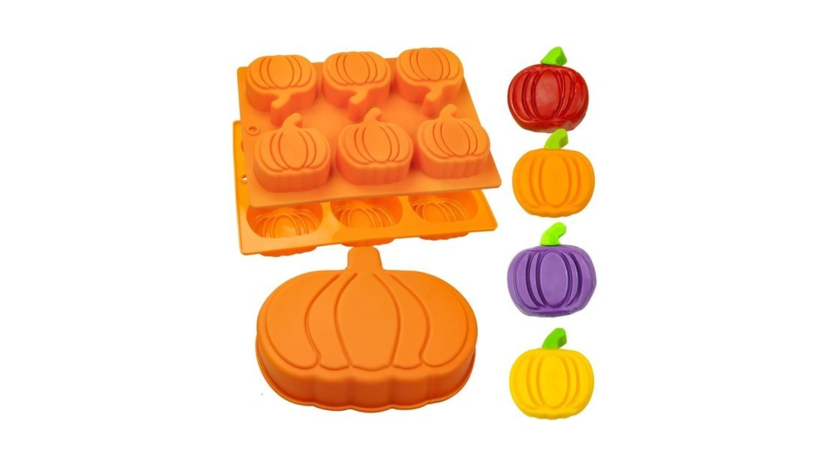 Halloween Pumpkin Silicone Molds For Baking, 3pcs Autumn Harvest Theme