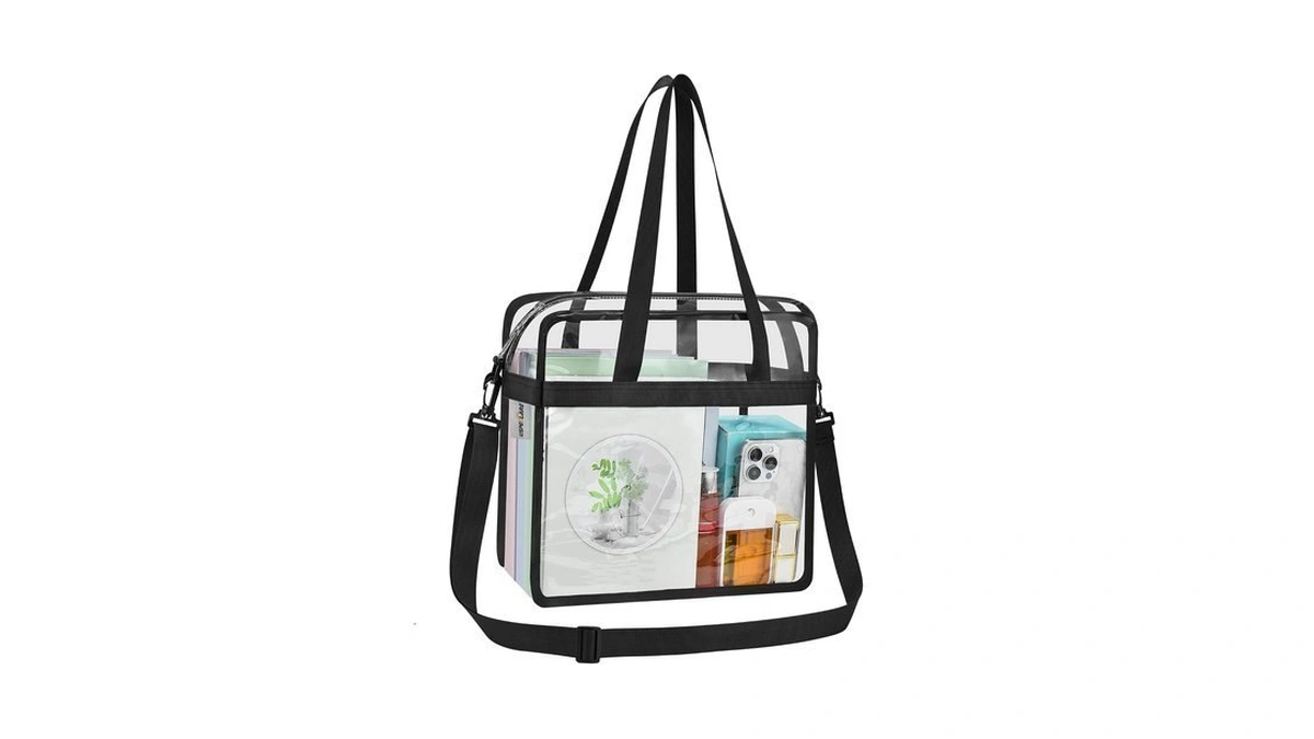 Uspeclare Clear Tote Bag For Stadium Approved 12×6×12 Clear Crossbody