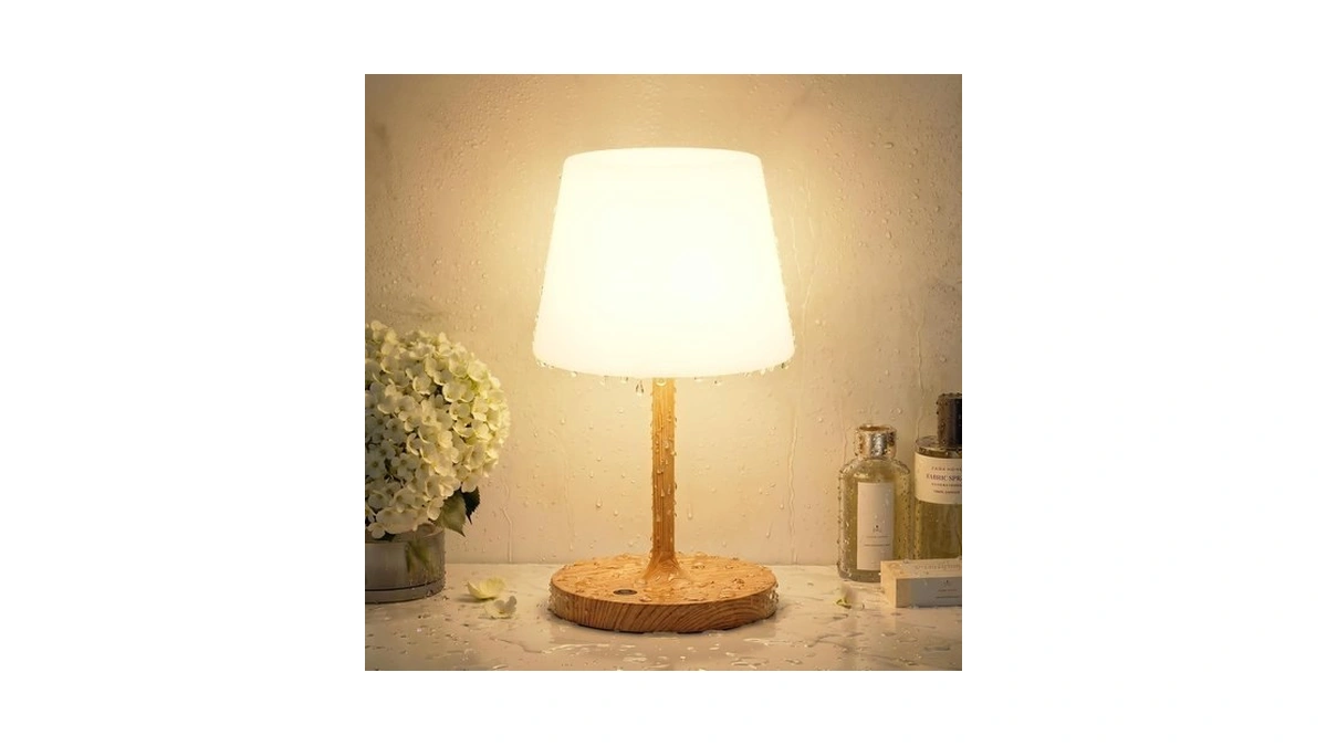 Shower Lamp Ip54 Waterproof, Cordless Rechargeable Table Lamp, Outdoor Use