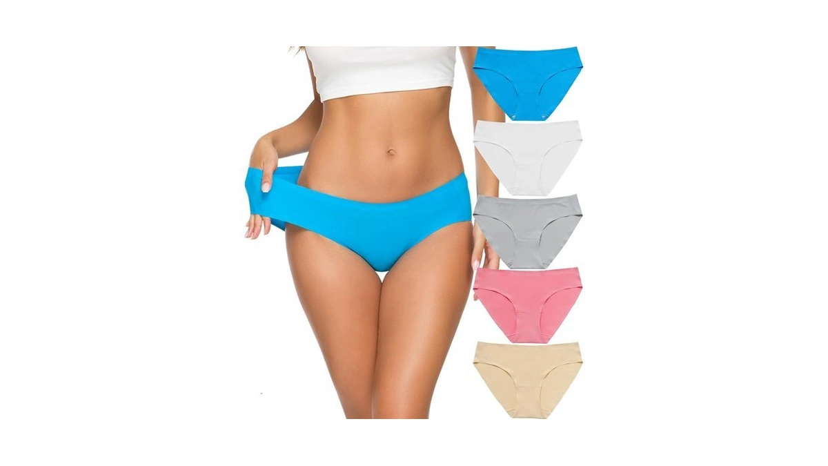 Wealurre Women's Seamless Underwear Bikini Panties 5 Pack