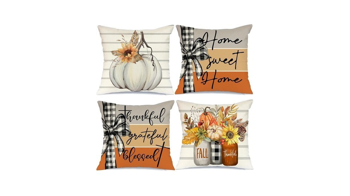 Aacors Fall Pillow Covers 16 X 16 Inch Set Of