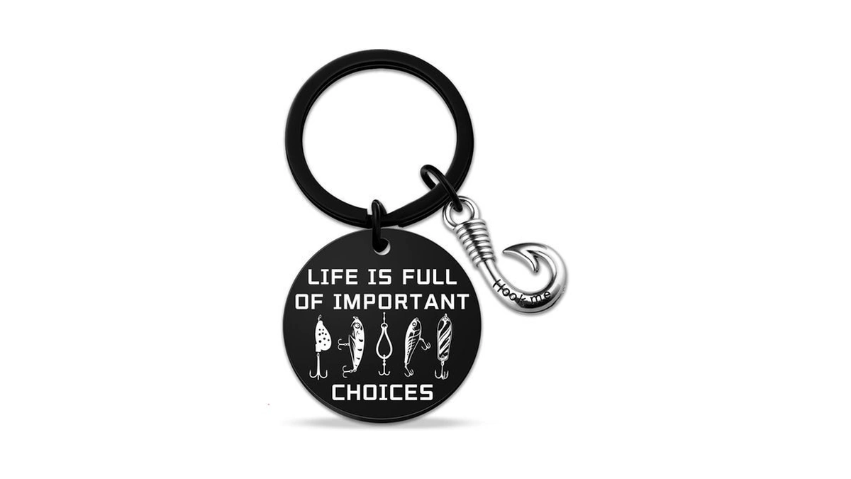 Ibiwe Fishing Gifts For Dads Father's Day Fishing Keychain Fish