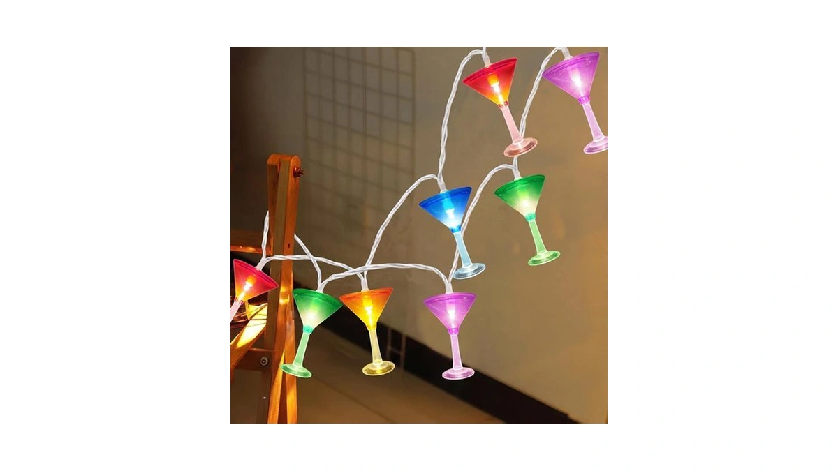 8.5ft Margarita String Lights With 10 Led Cocktail Glass String